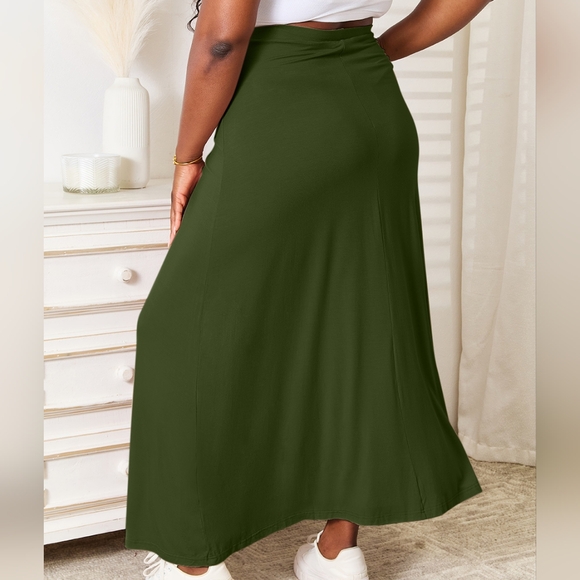 Soft Drawstring Waist Maxi Skirt - Picture 5 of 8